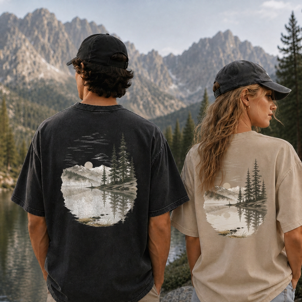 Morning Mist Lakeside Vintage Washed T-Shirt