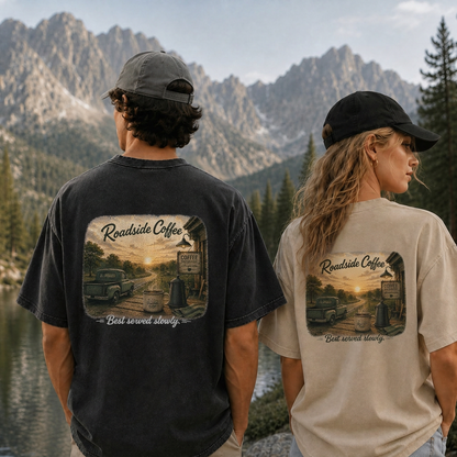 Roadside Coffee Stop Vintage Washed T-Shirt
