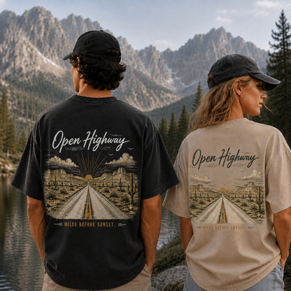 The Open Road Ahead Vintage Washed T-Shirt