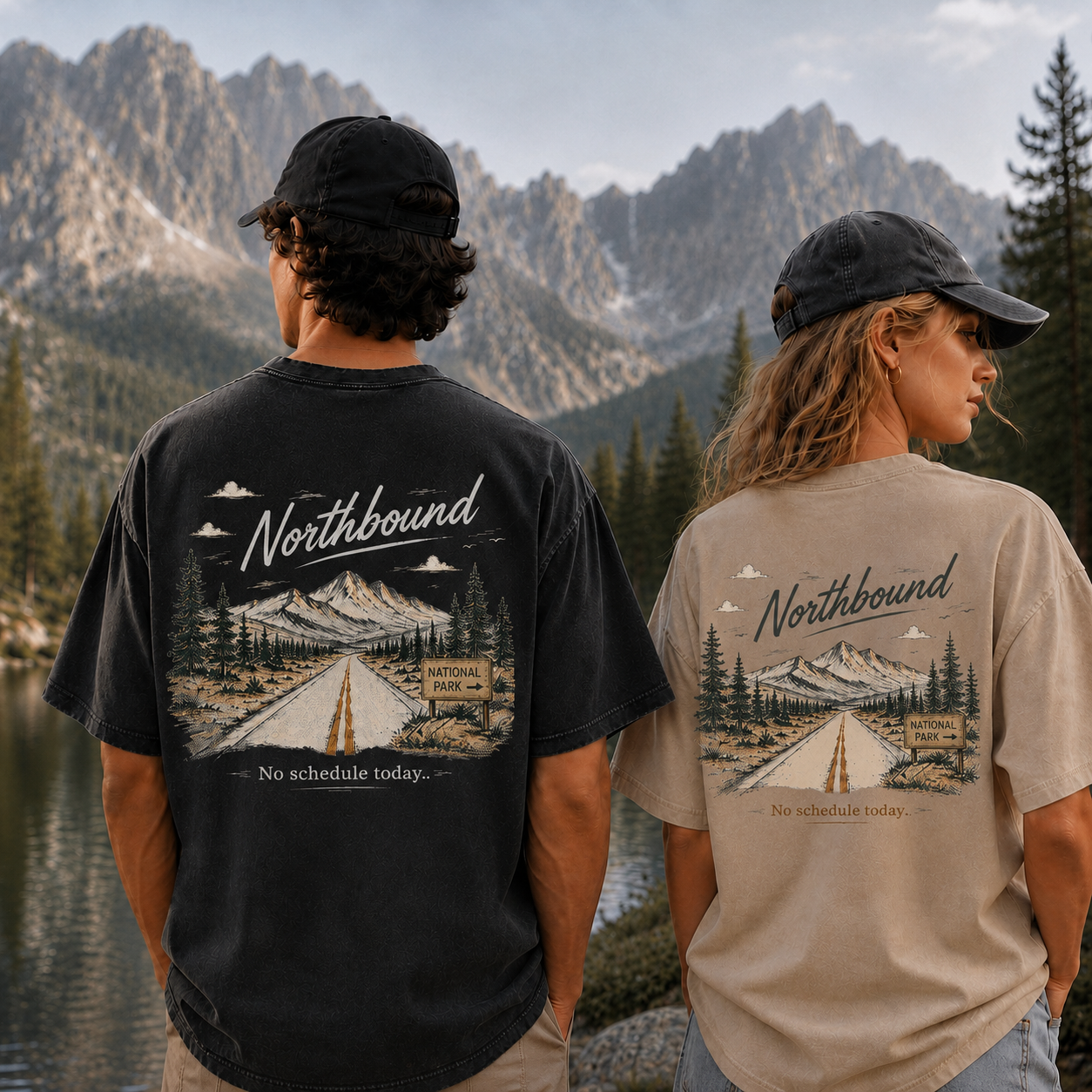 Northbound Through the National Parks Vintage Washed T-Shirt