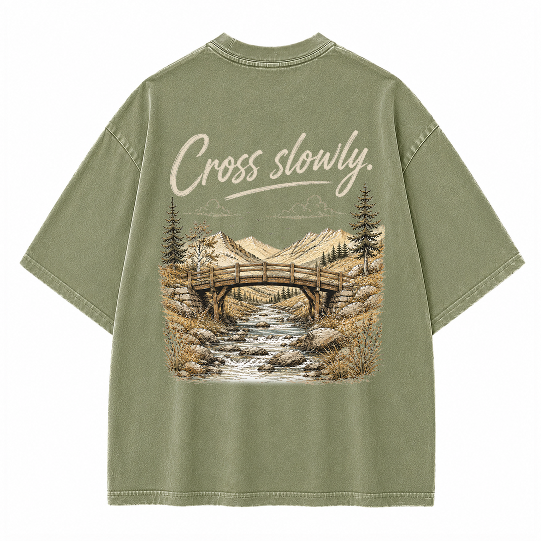 Cross Slowly Vintage Washed T-Shirt