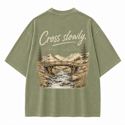 Cross Slowly Vintage Washed T-Shirt
