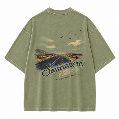Somewhere Ahead Open Road Vintage Washed T-Shirt