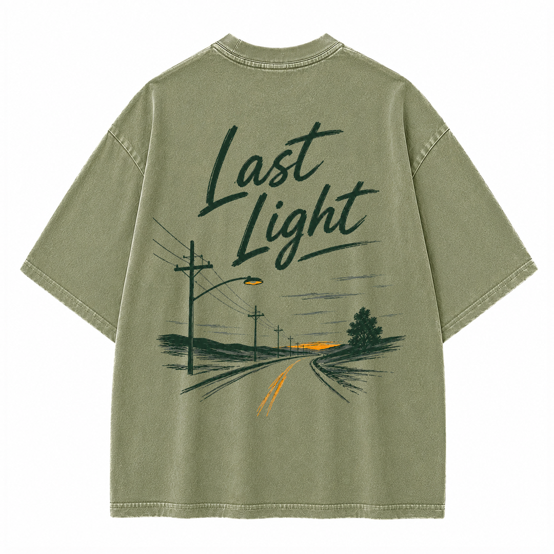 Last Light Country Road Vintage Washed T-Shirt
