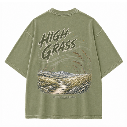High Grass Across Quiet Fields Vintage Washed T-Shirt