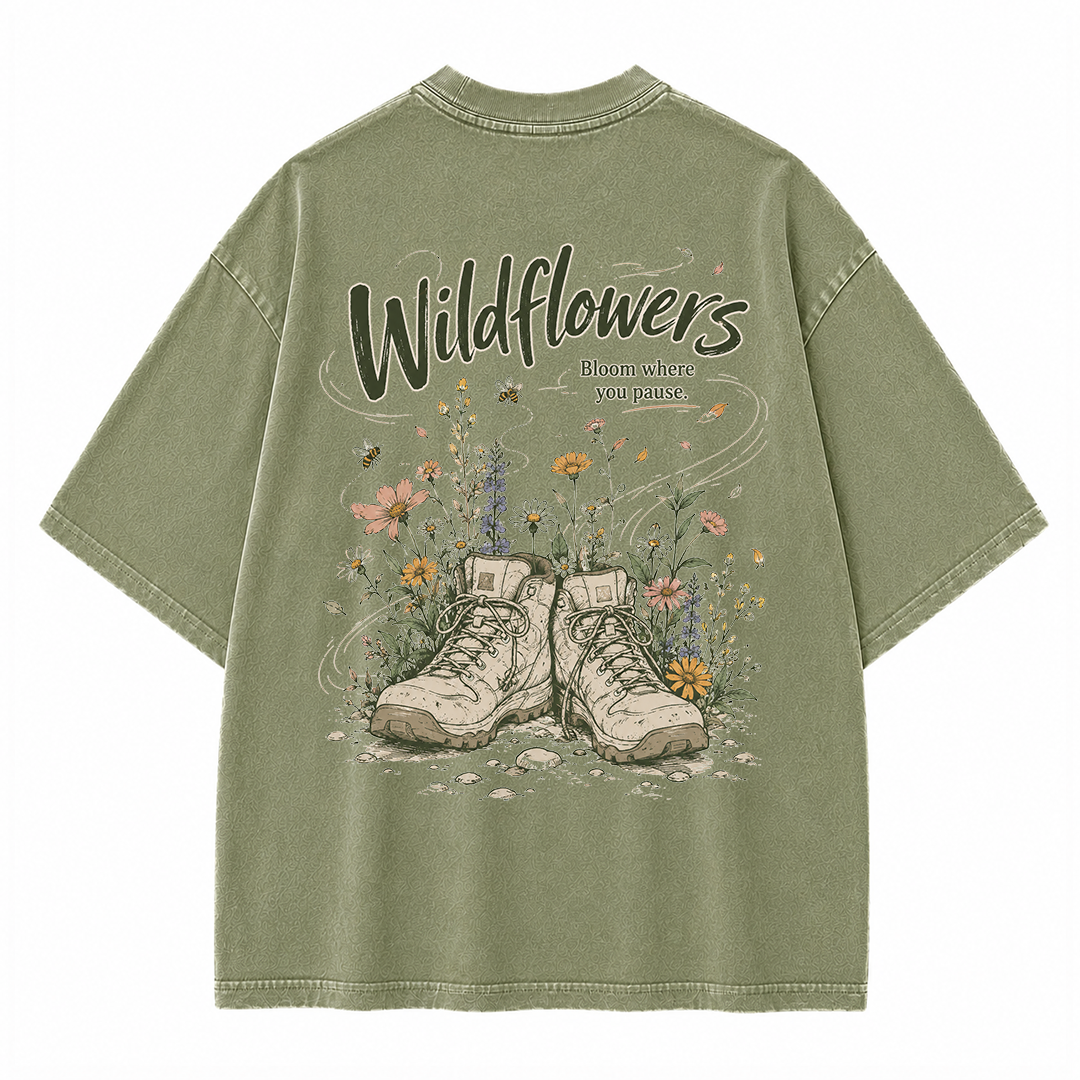 Blooming Trails Vintage Washed T-Shirt