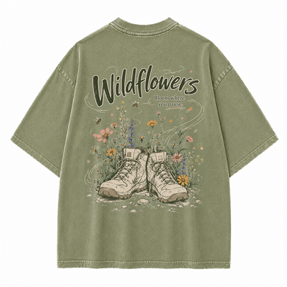 Blooming Trails Vintage Washed T-Shirt