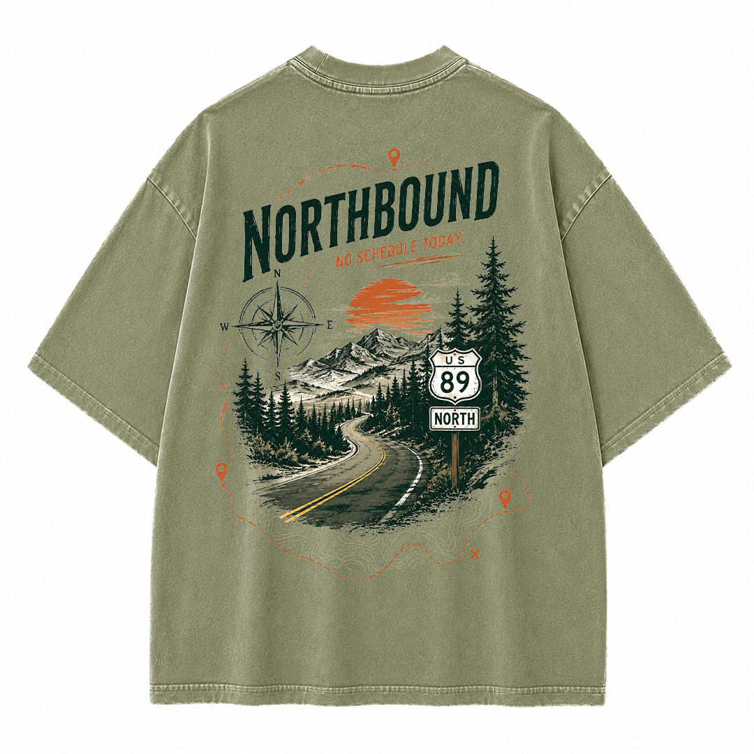Northbound Mountain Route Vintage Washed T-Shirt