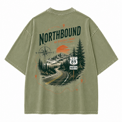 Northbound Mountain Route Vintage Washed T-Shirt