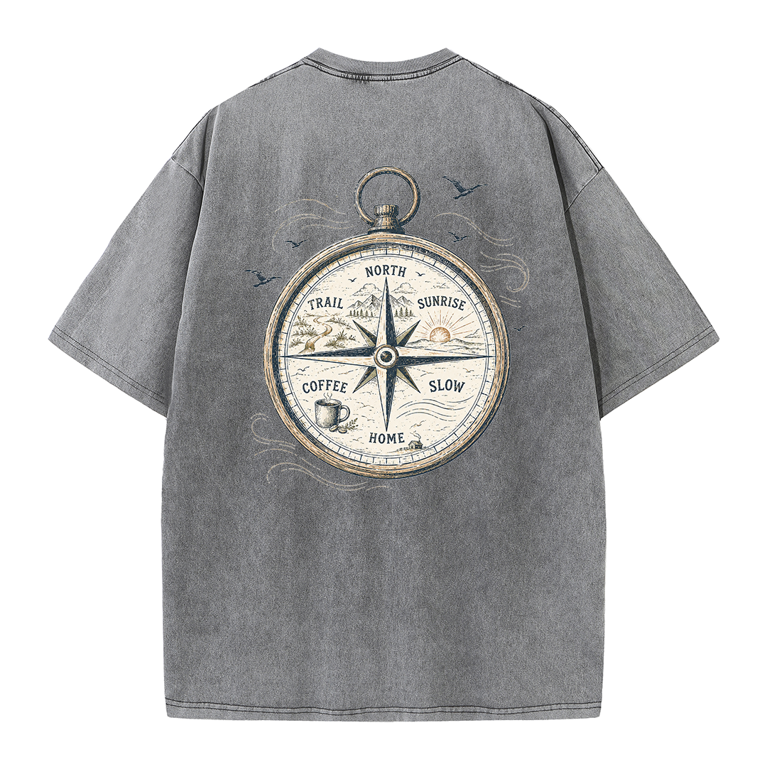 Trail Compass Vintage Washed T-Shirt
