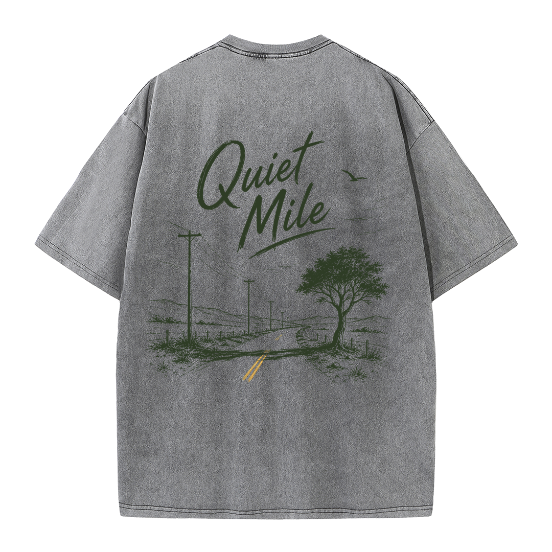 Quiet Mile Country Road Vintage Washed T-Shirt