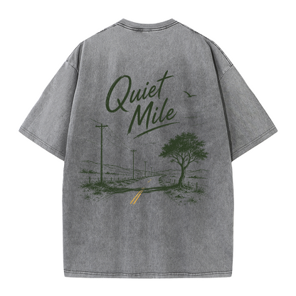 Quiet Mile Country Road Vintage Washed T-Shirt
