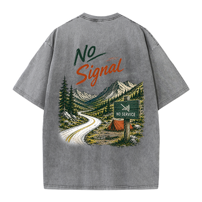No Signal Mountain Escape Vintage Washed T-Shirt