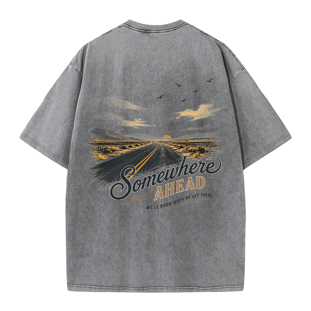 Somewhere Ahead Open Road Vintage Washed T-Shirt