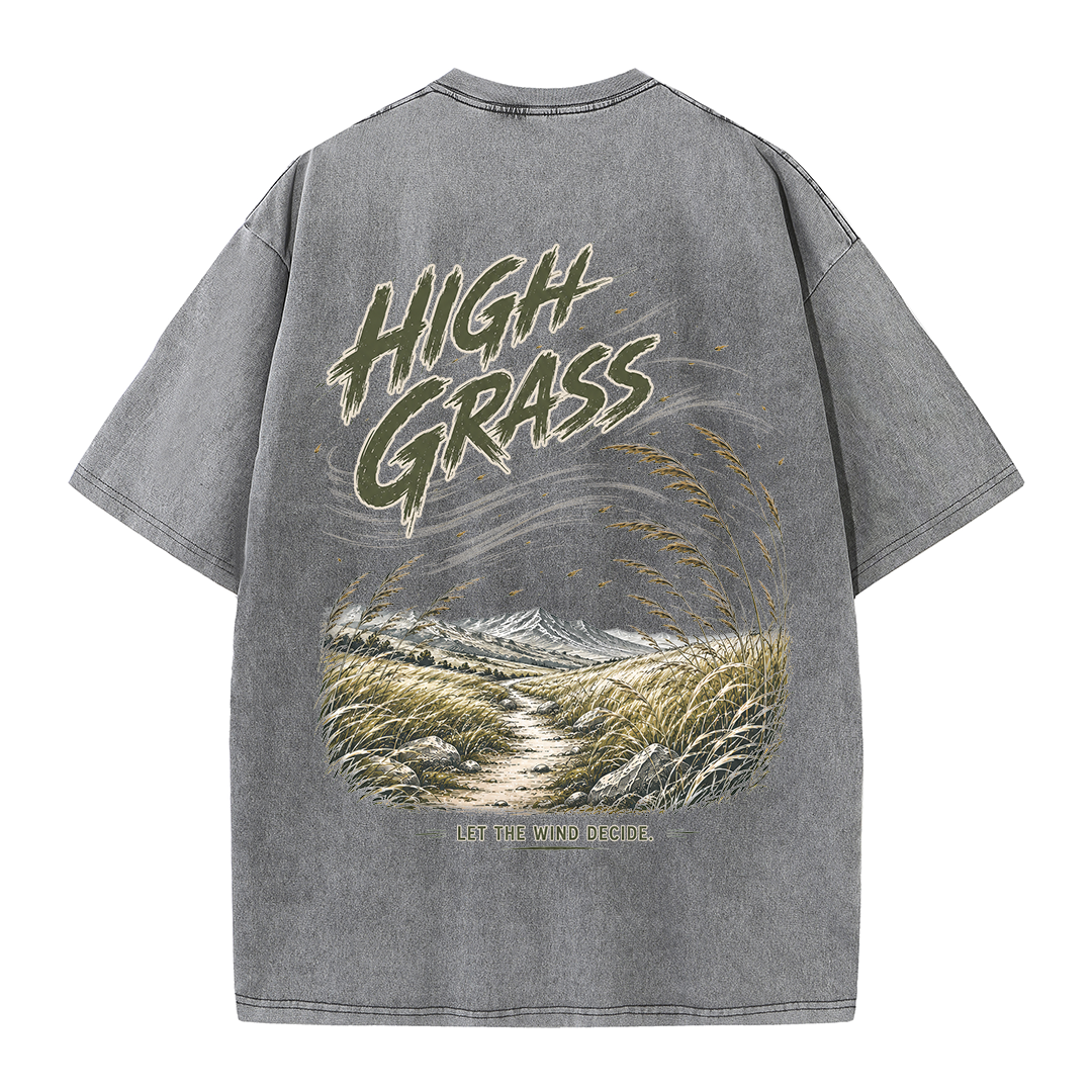 High Grass Across Quiet Fields Vintage Washed T-Shirt