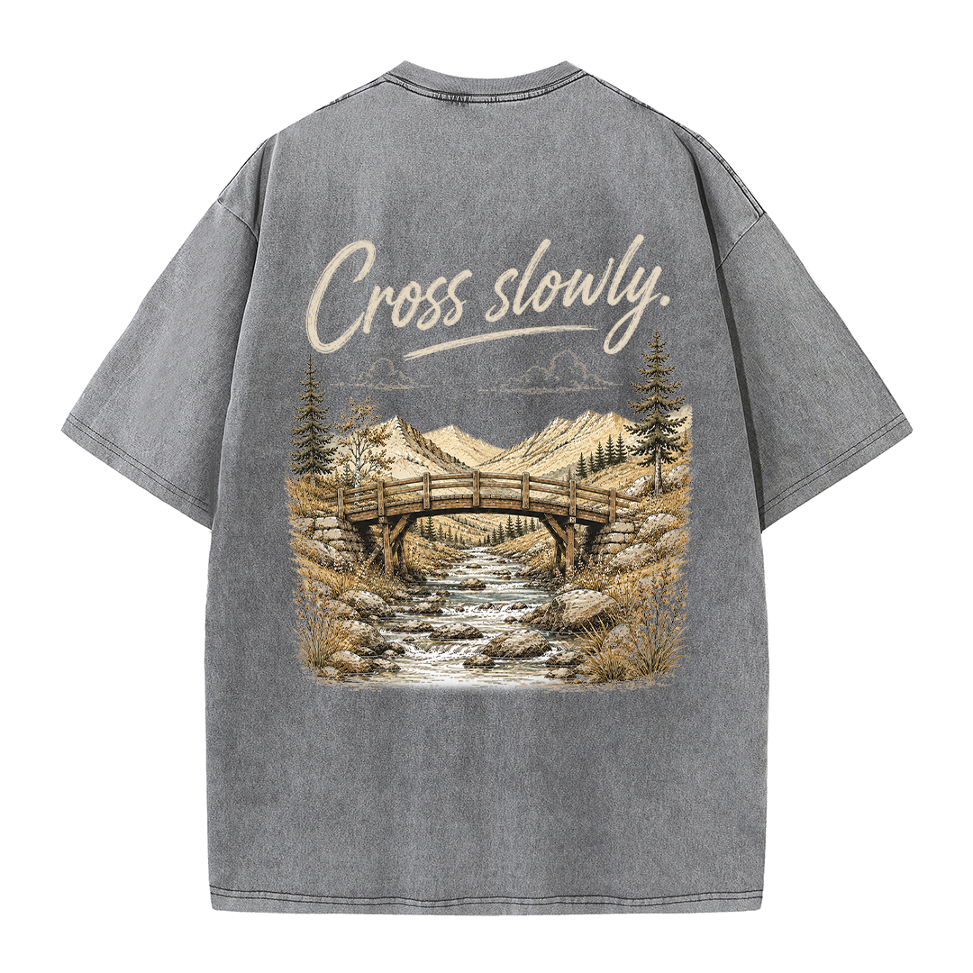 Cross Slowly Vintage Washed T-Shirt