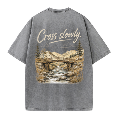 Cross Slowly Vintage Washed T-Shirt