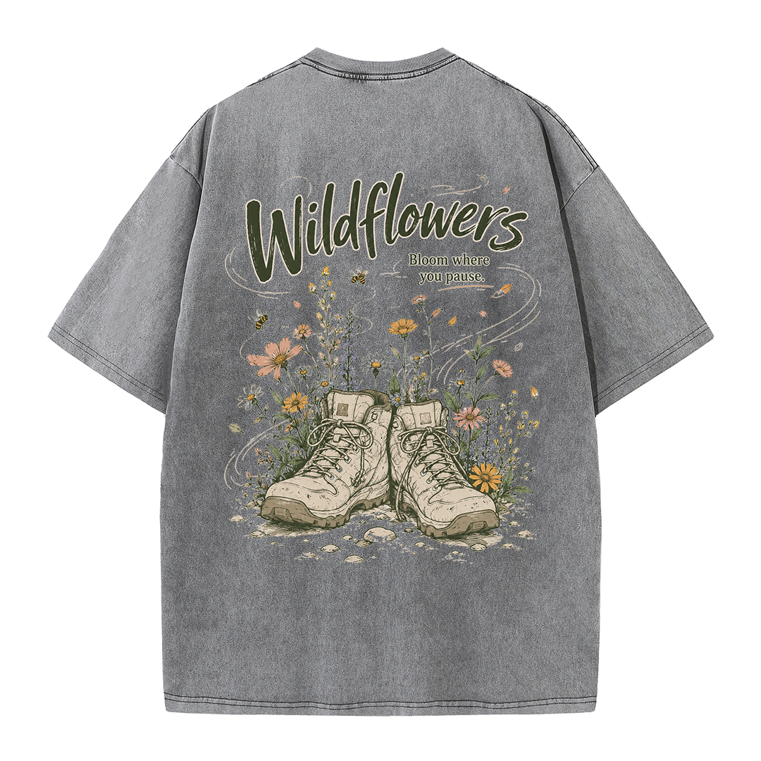 Blooming Trails Vintage Washed T-Shirt