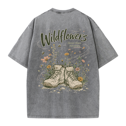 Blooming Trails Vintage Washed T-Shirt
