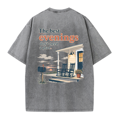 Home at Sunset Graphic Vintage Washed T-Shirt