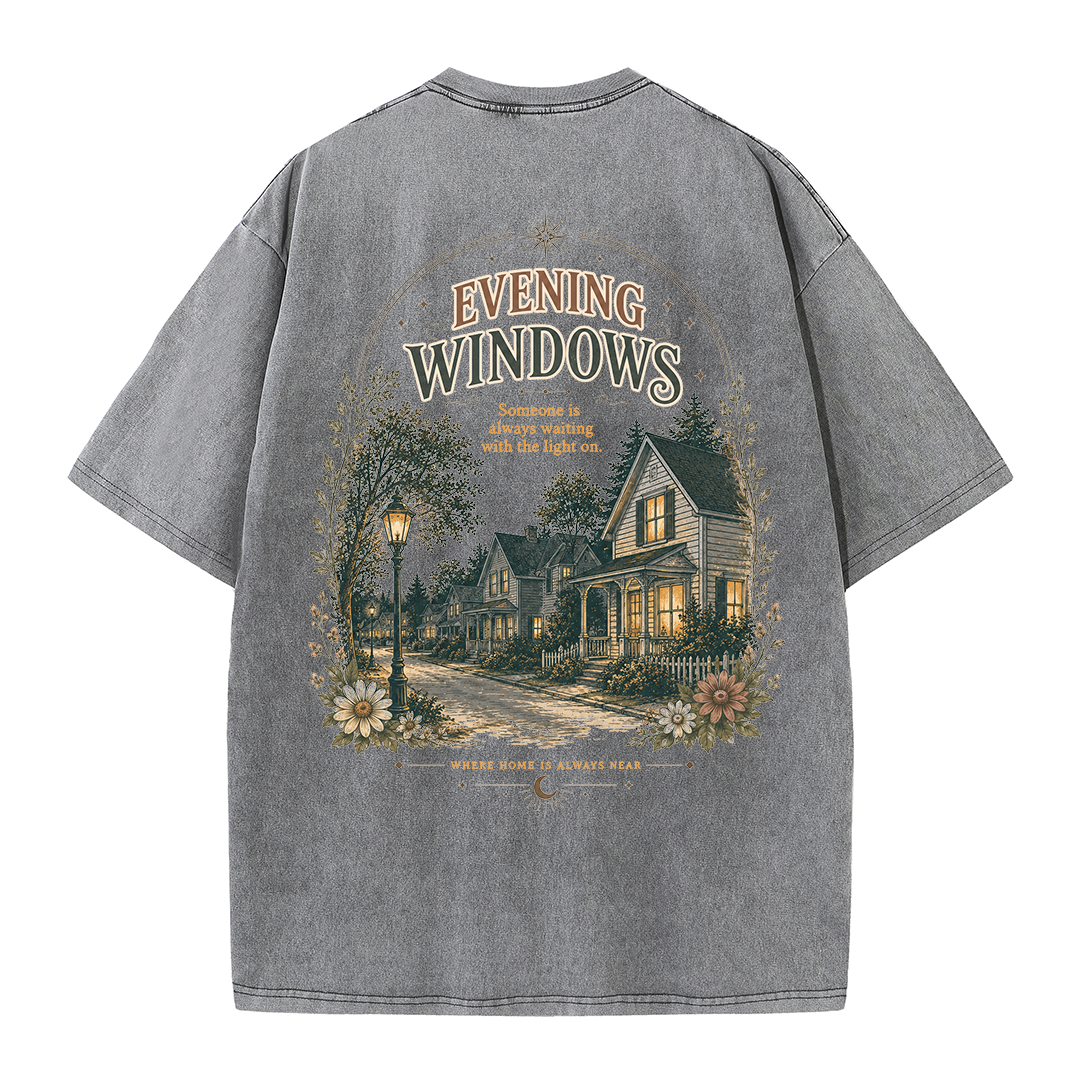 Warm Windows Graphic Vintage Washed T-Shirt
