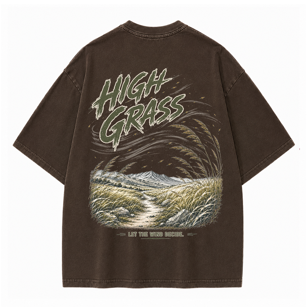 High Grass Across Quiet Fields Vintage Washed T-Shirt
