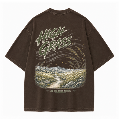 High Grass Across Quiet Fields Vintage Washed T-Shirt