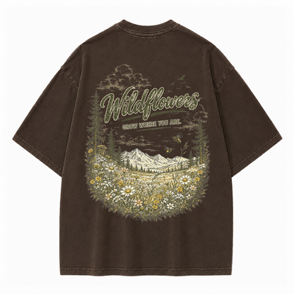 Wildflowers Beyond the Pines Vintage Washed T-Shirt