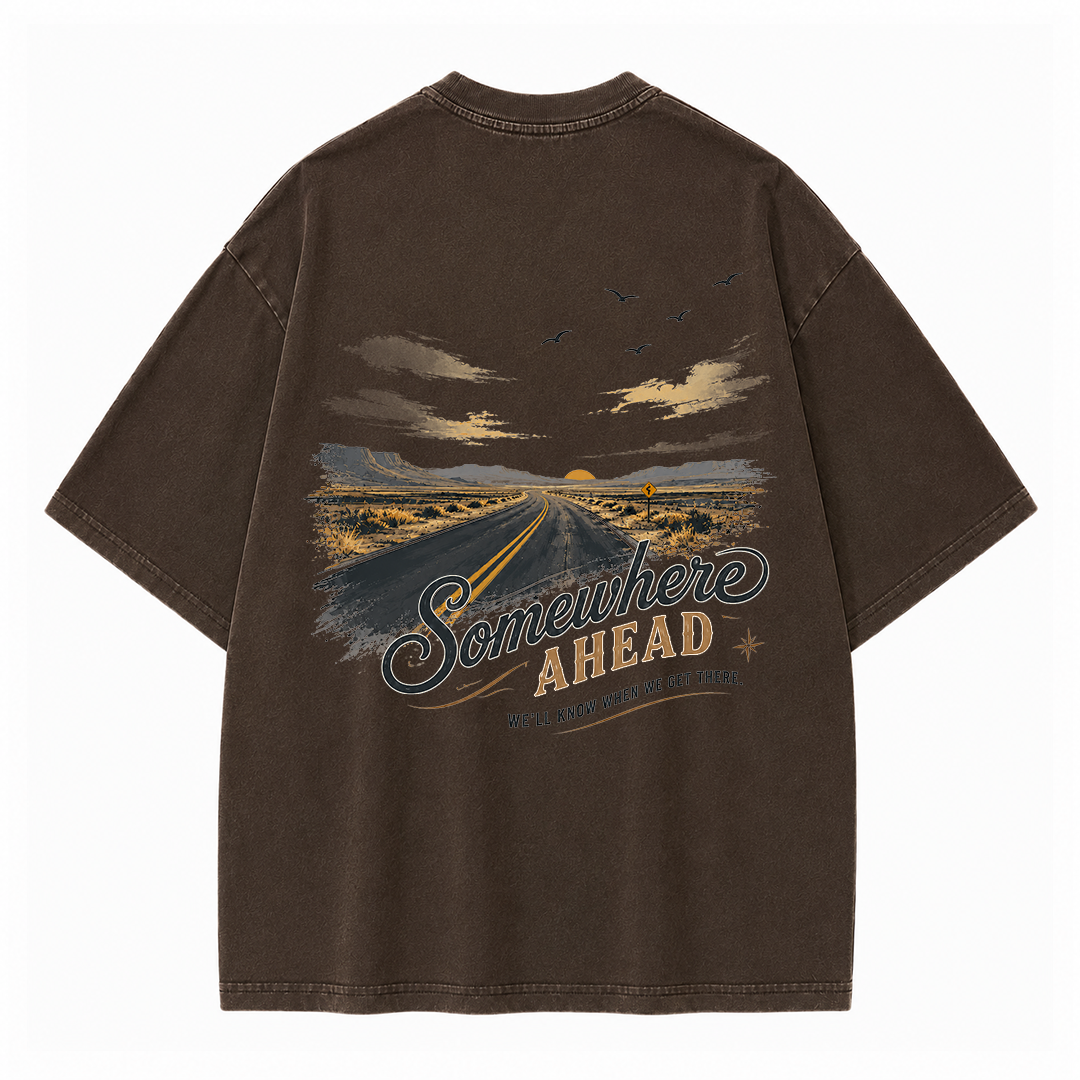 Somewhere Ahead Open Road Vintage Washed T-Shirt