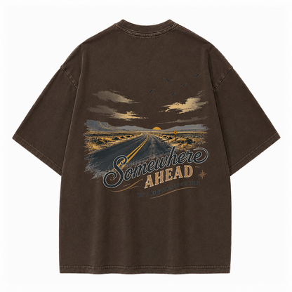 Somewhere Ahead Open Road Vintage Washed T-Shirt
