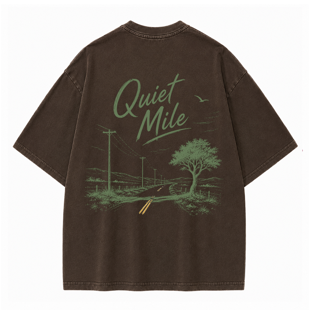 Quiet Mile Country Road Vintage Washed T-Shirt