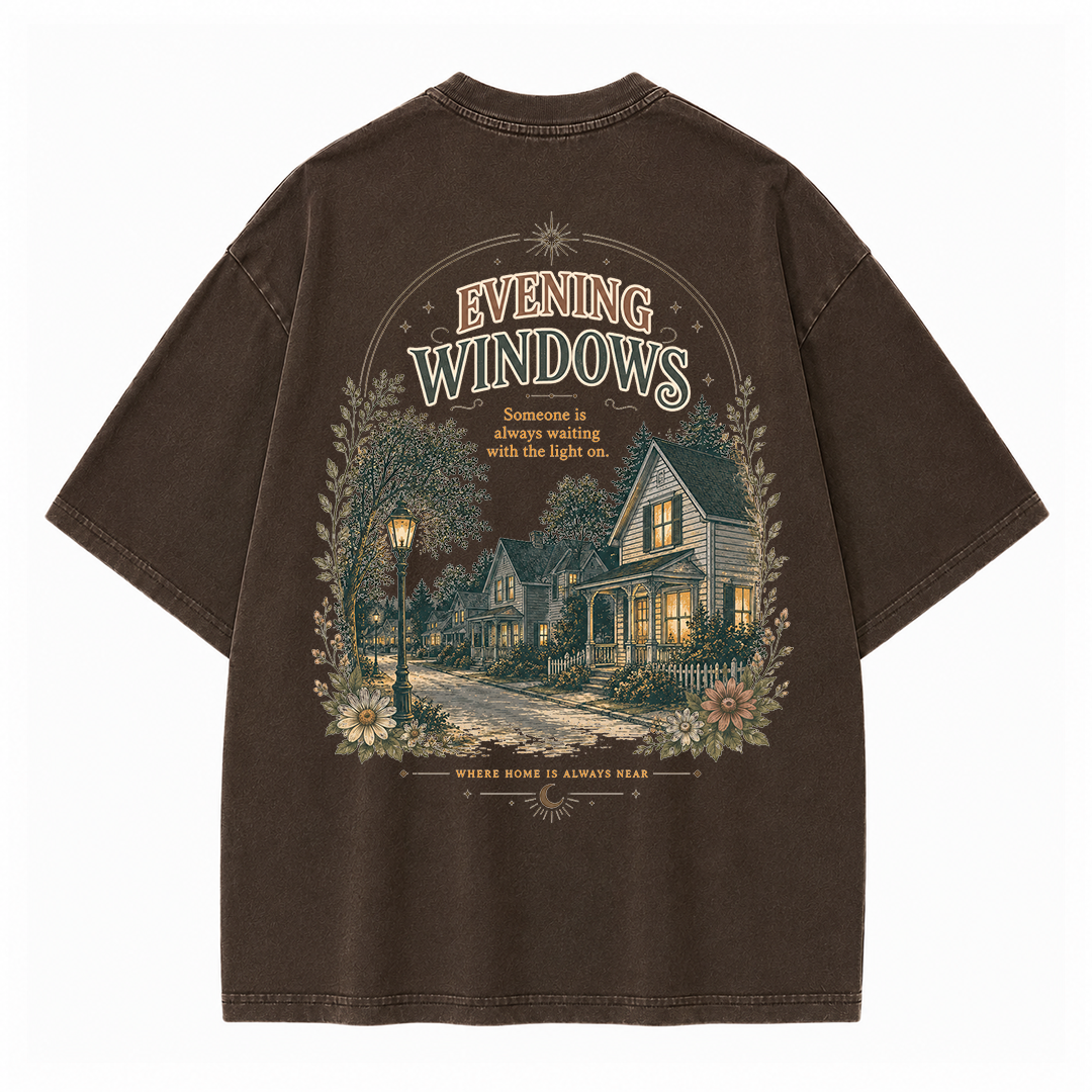 Warm Windows Graphic Vintage Washed T-Shirt