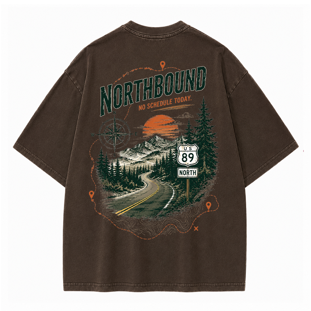 Northbound Mountain Route Vintage Washed T-Shirt