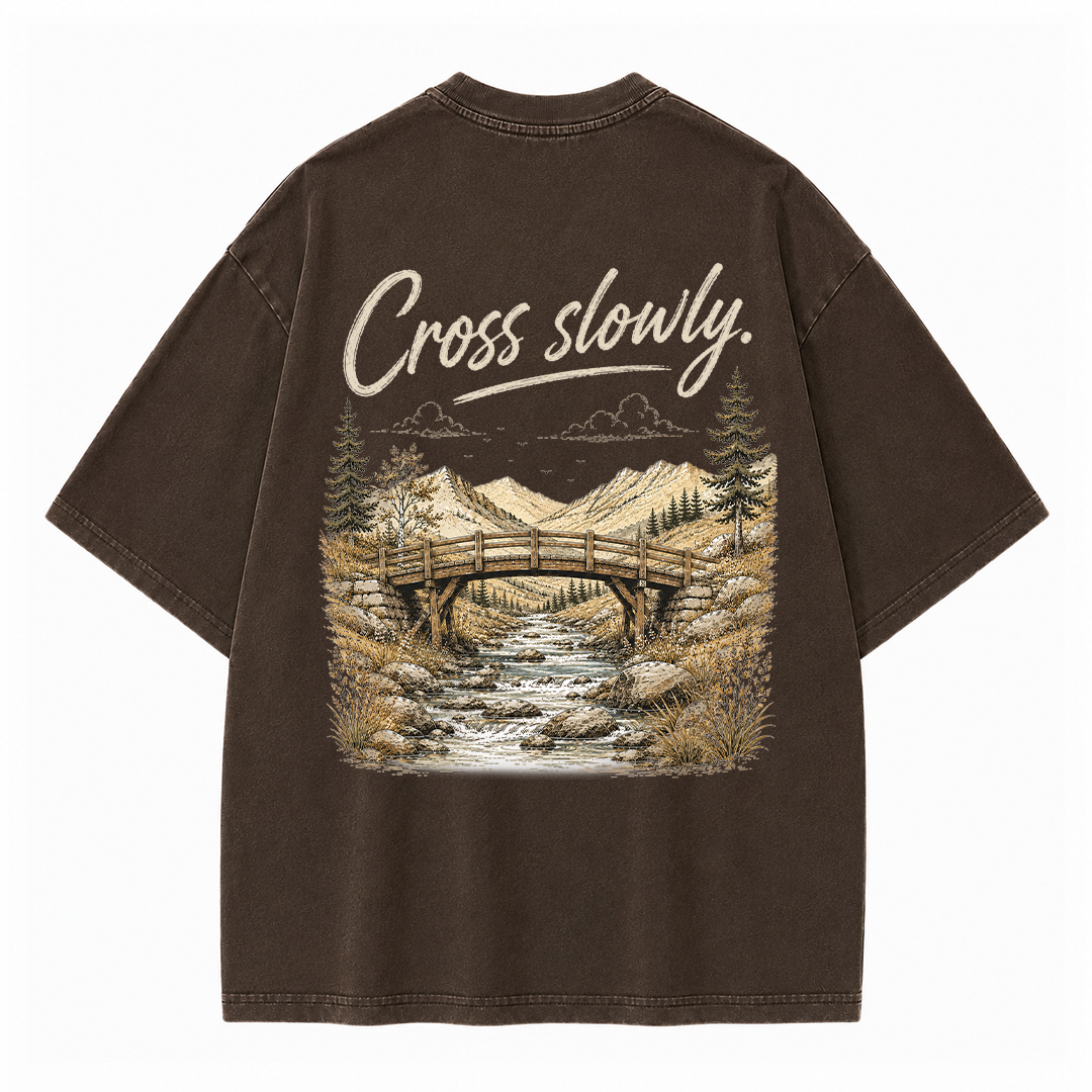 Cross Slowly Vintage Washed T-Shirt