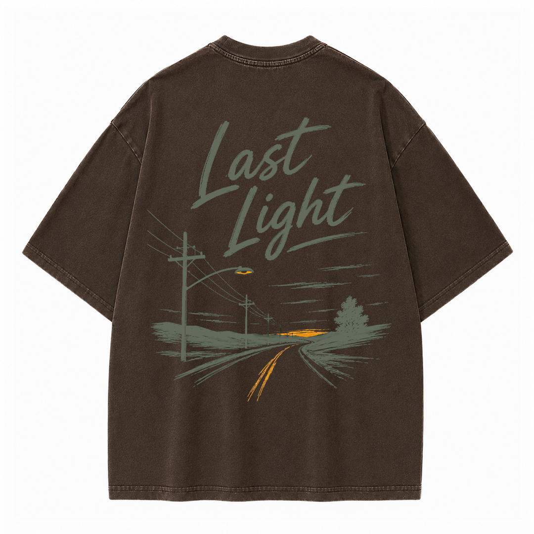 Last Light Country Road Vintage Washed T-Shirt
