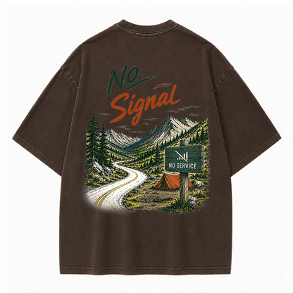 No Signal Mountain Escape Vintage Washed T-Shirt