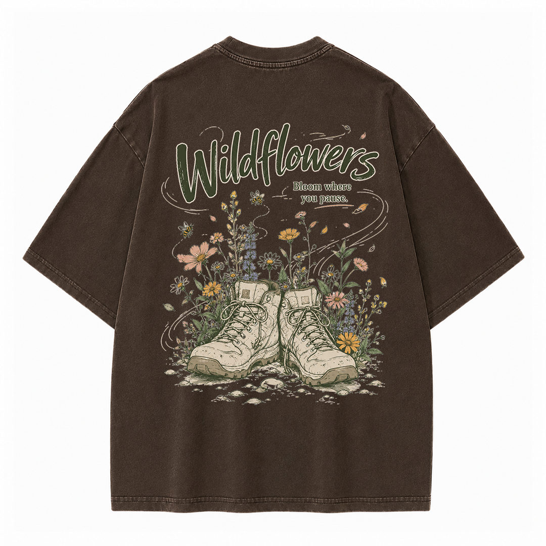 Blooming Trails Vintage Washed T-Shirt