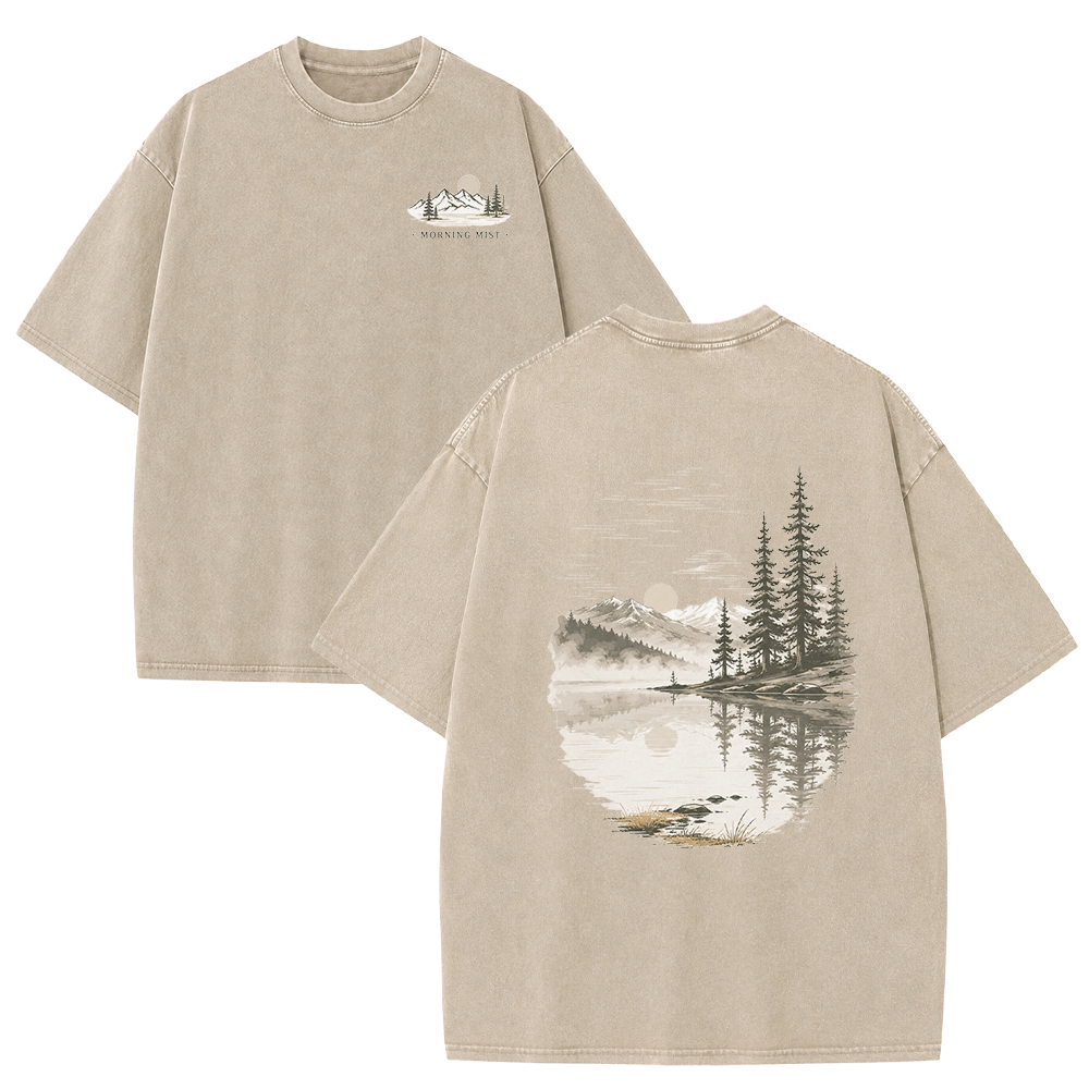 Morning Mist Lakeside Vintage Washed T-Shirt