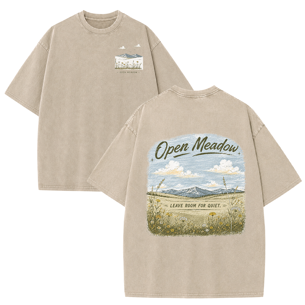 Open Meadow at Daybreak Vintage Washed T-Shirt