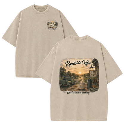 Roadside Coffee Stop Vintage Washed T-Shirt