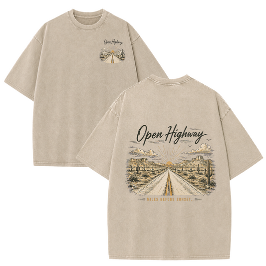 The Open Road Ahead Vintage Washed T-Shirt