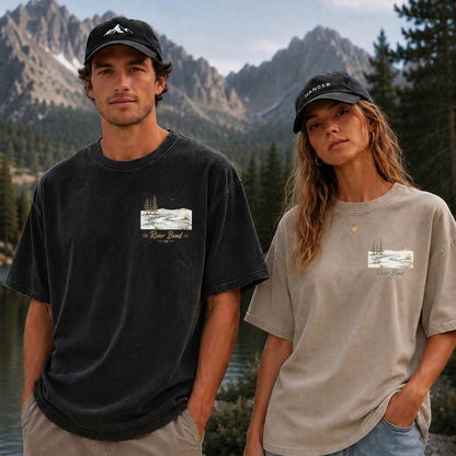 River Bend Through the Pines Vintage Washed T-Shirt