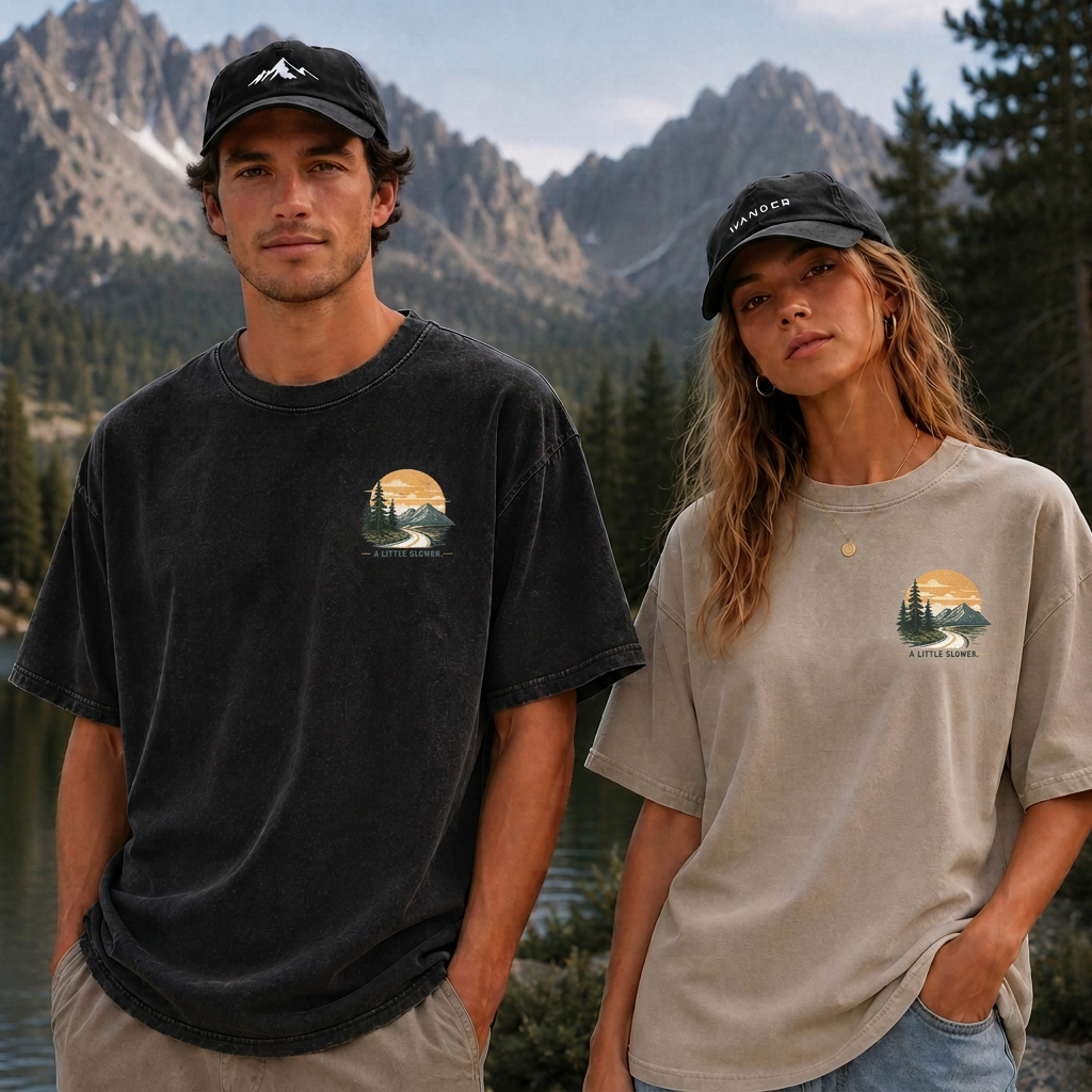 Backroads Vintage Washed Graphic T-Shirt