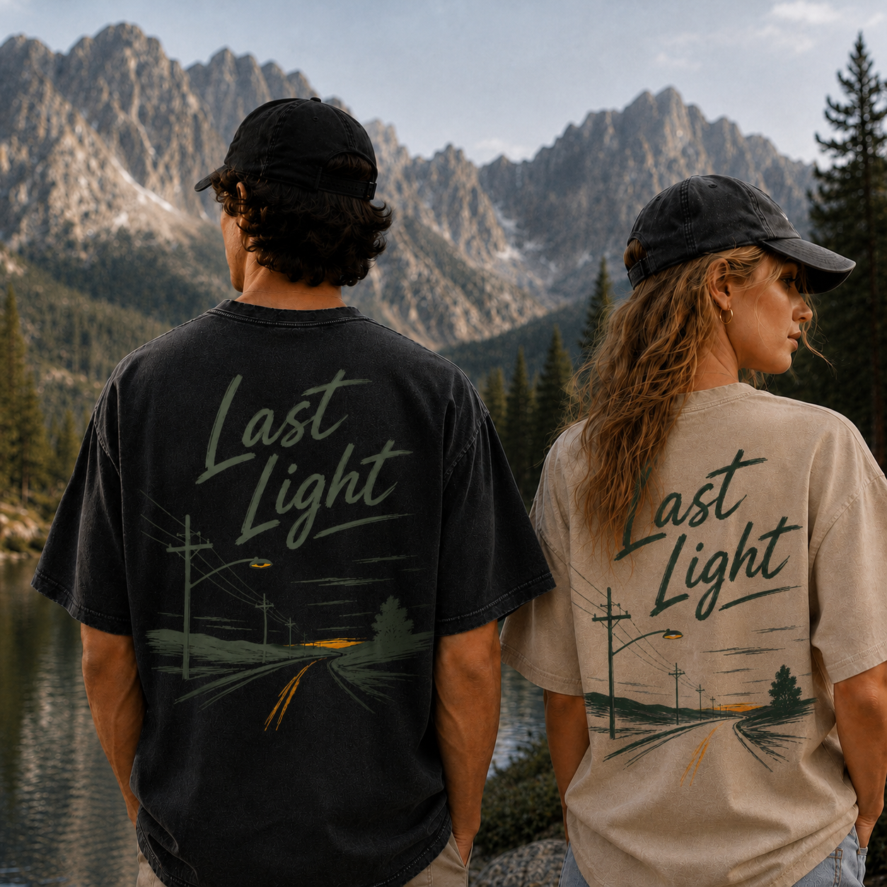 Last Light Country Road Vintage Washed T-Shirt