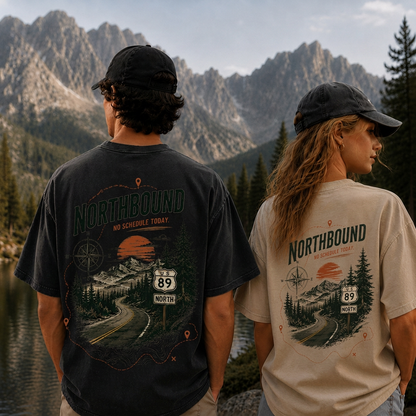 Northbound Mountain Route Vintage Washed T-Shirt