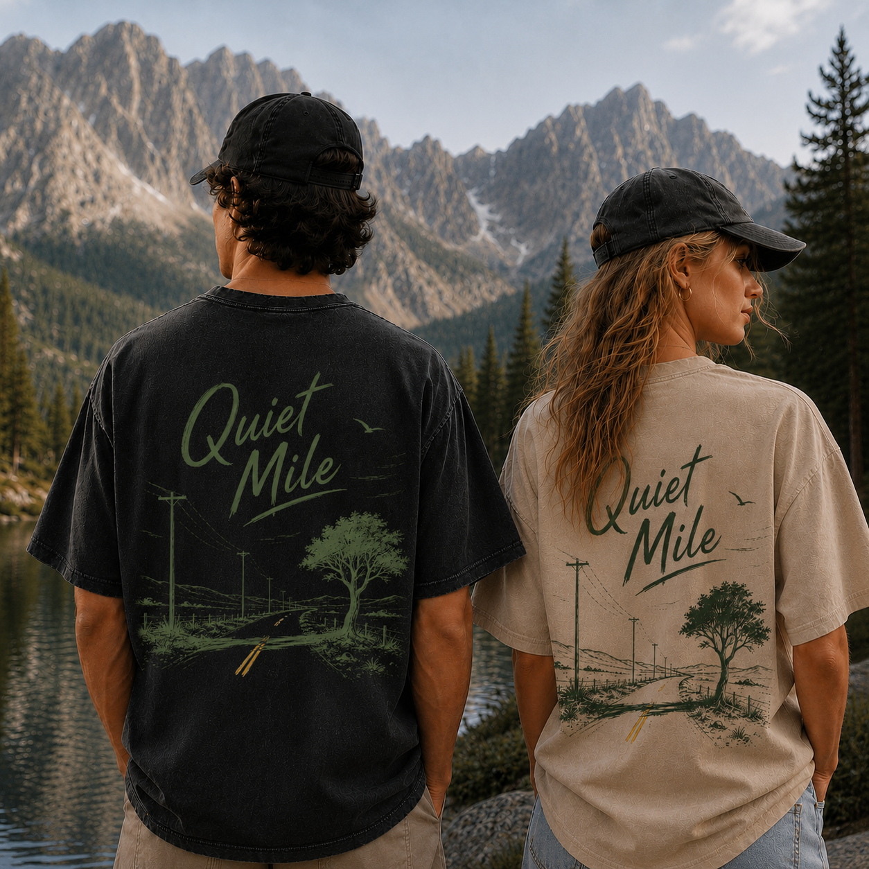 Quiet Mile Country Road Vintage Washed T-Shirt
