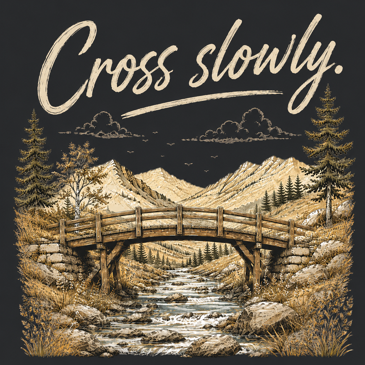 Cross Slowly Vintage Washed T-Shirt
