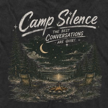 Camp Silence Under the Night Sky Vintage Washed T-Shirt