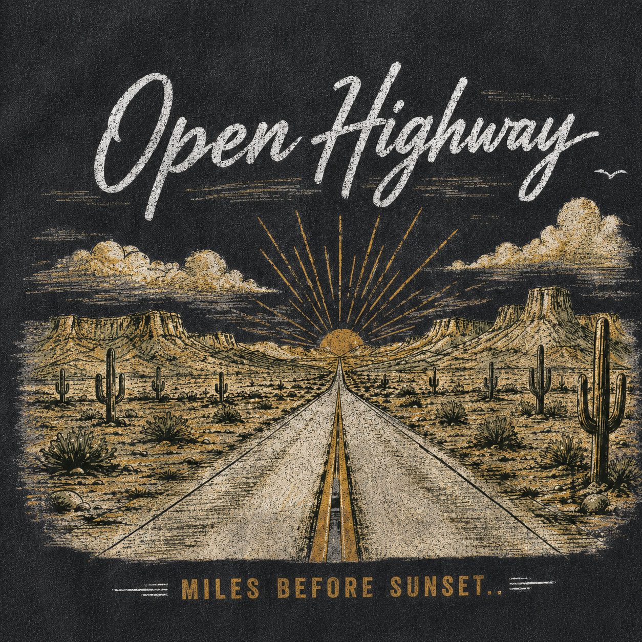 The Open Road Ahead Vintage Washed T-Shirt
