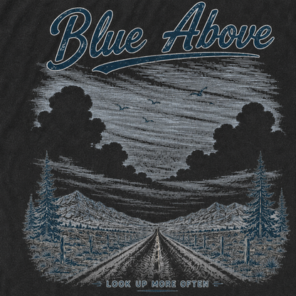 Blue Above Beyond the Horizon Vintage Washed T-Shirt